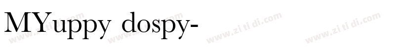 MYuppy dospy字体转换